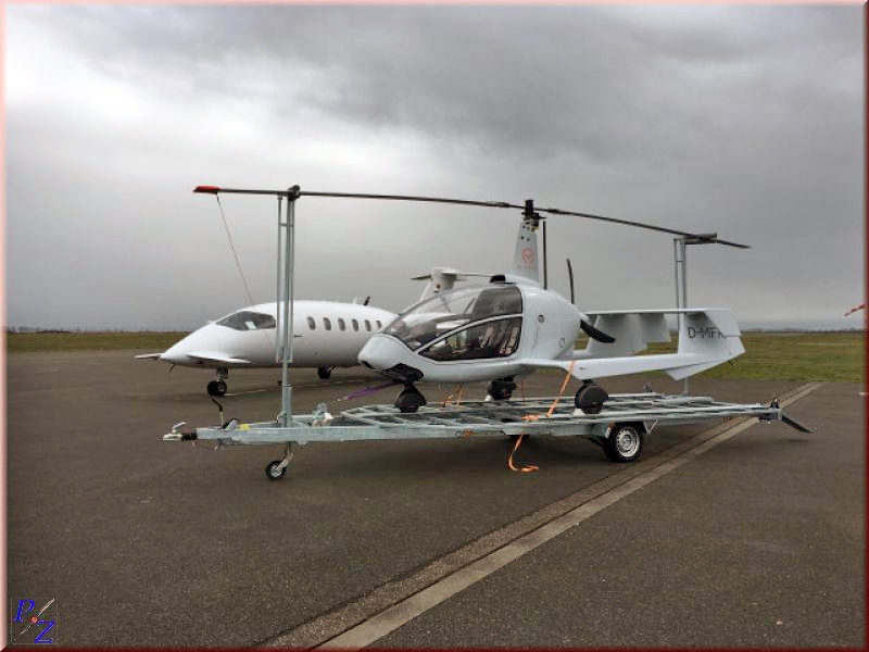 Ultraleicht Gyrocopter Anhänger für Rotorvox C2A